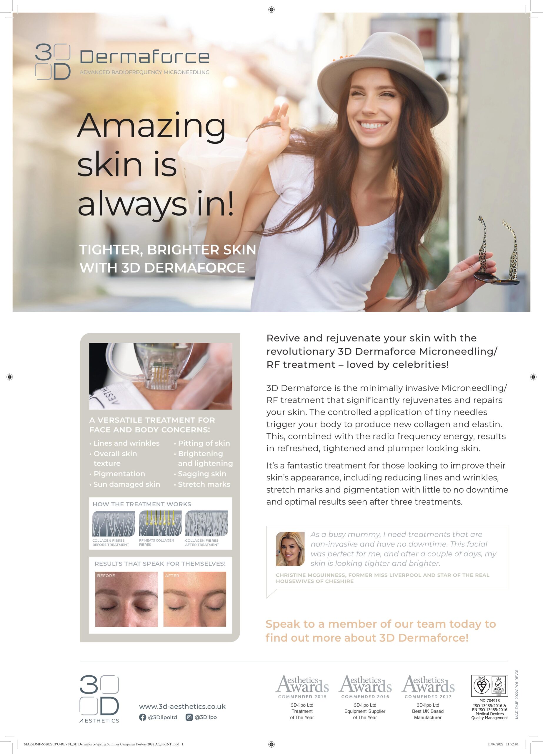 3D DERMAFORCE TREATMENTs SkinFit Face and Body Clinic Hampton London